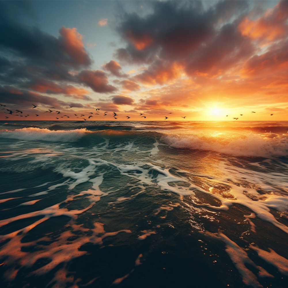 Ocean's Serene Rhythm for Yoga Practice
