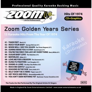 อัลบัม Zoom Karaoke Golden Years 1974 ศิลปิน Zoom Karaoke