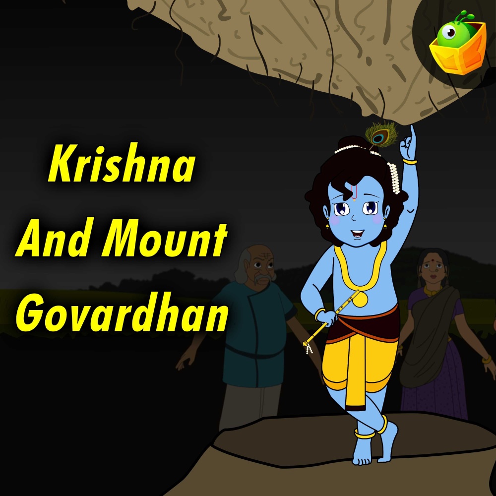 Krishna and Mount Govardhan