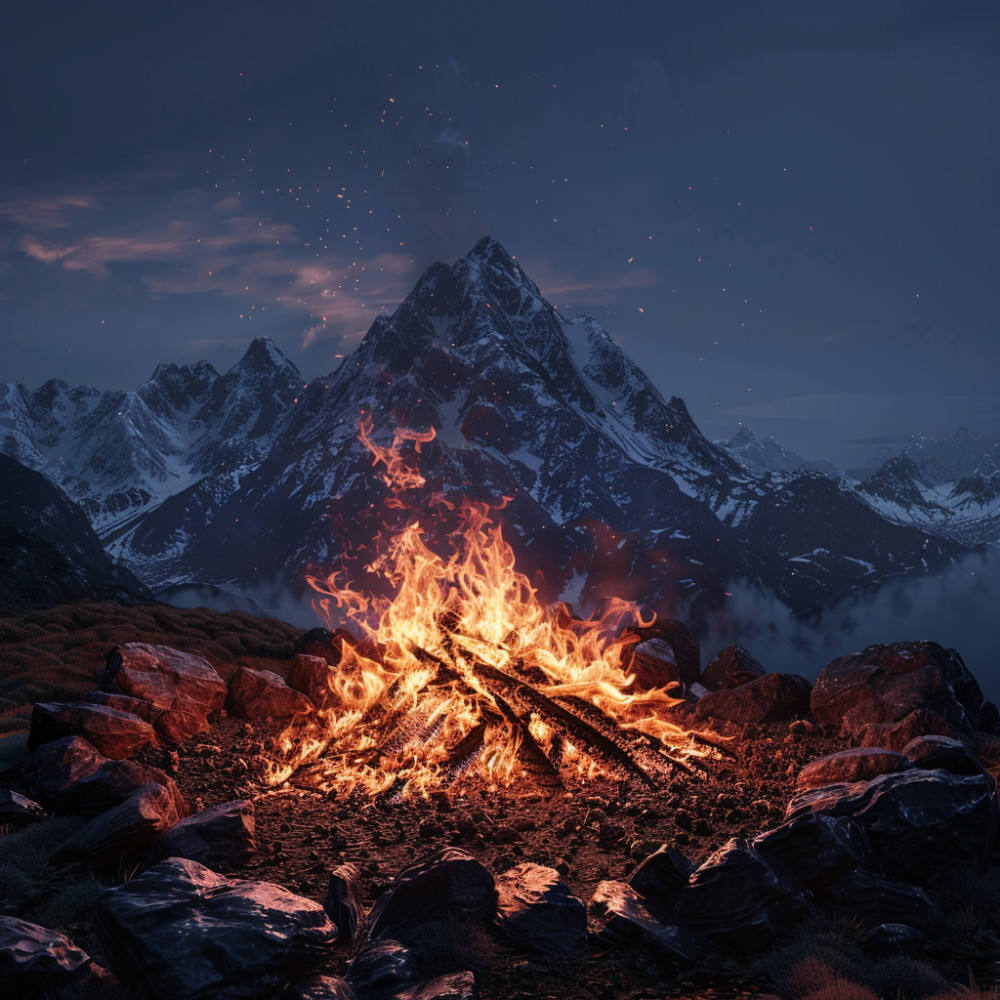 Nighttime Bonfire Calm