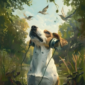 Pure Binaural Beats Sleep的專輯Binaural Birds for Dogs: Canine Calm Melodies - 92 96 Hz