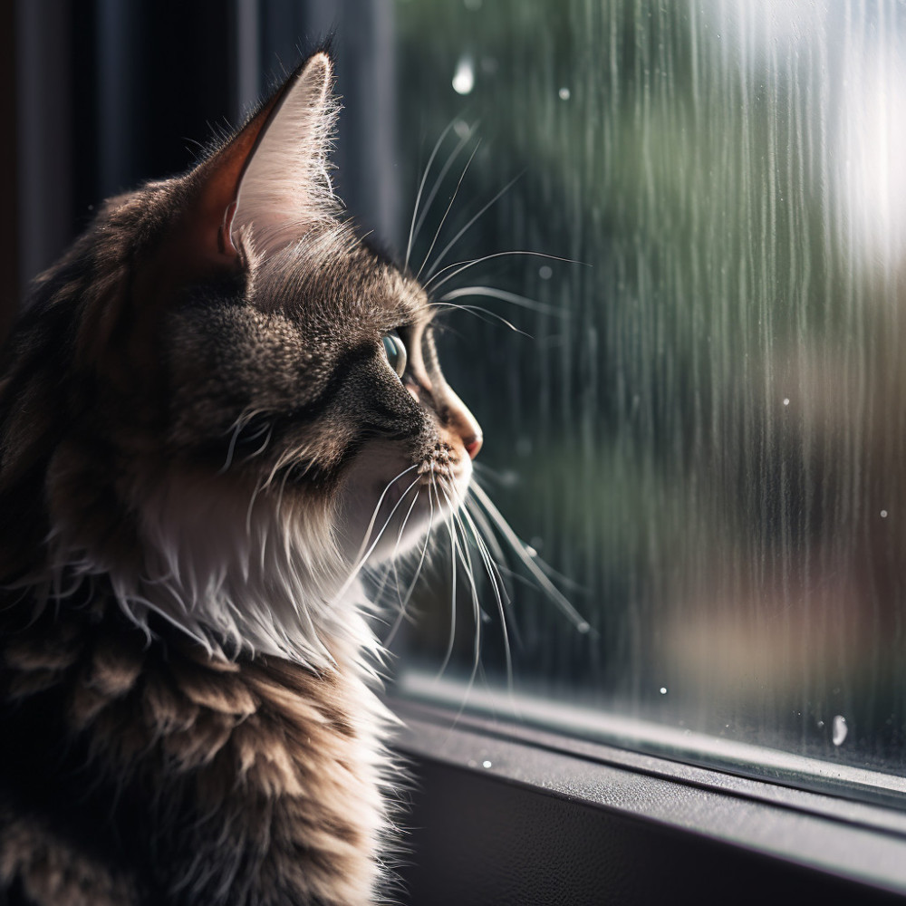 Alegría Del Gato A Través De La Música Del Trueno
