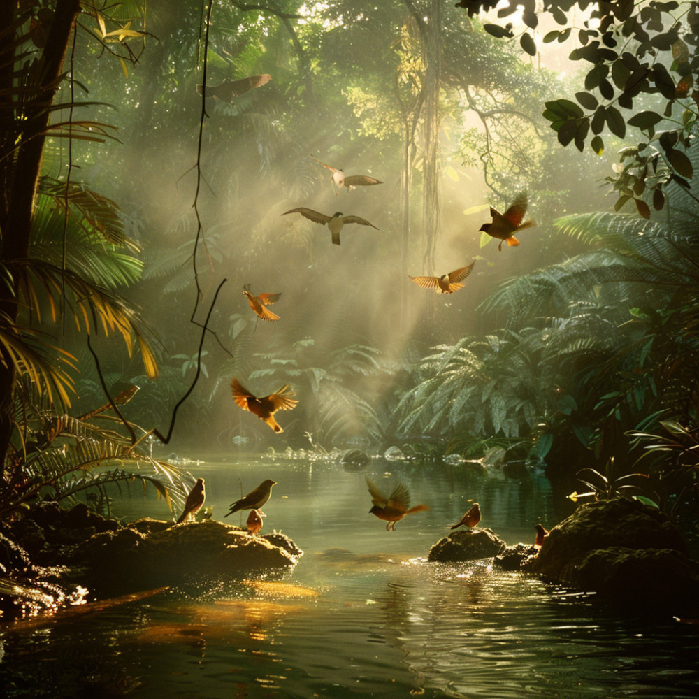 Concentrated Creek and Harmonizing Birds