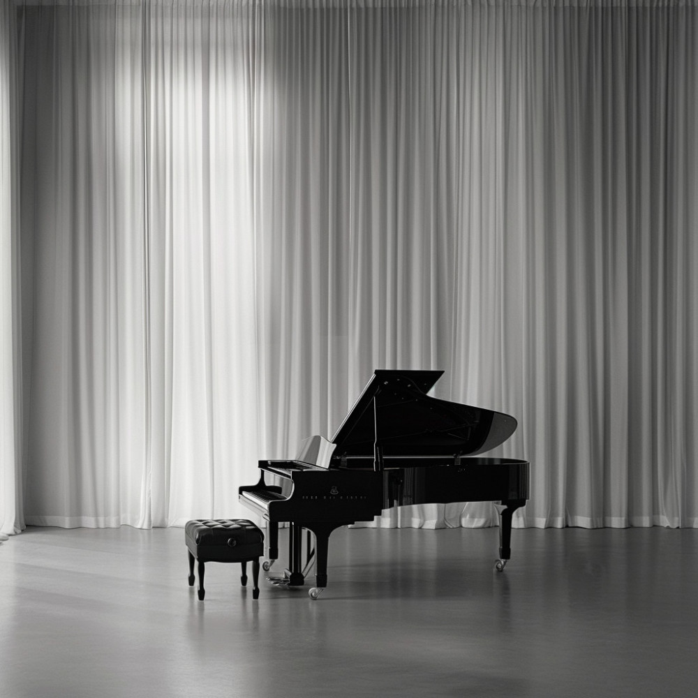Ritmo Del Resplandor De Neón En El Piano