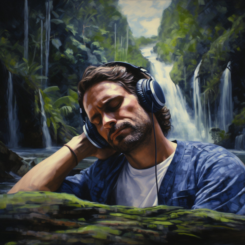 Centrarse Bajo La Cascada