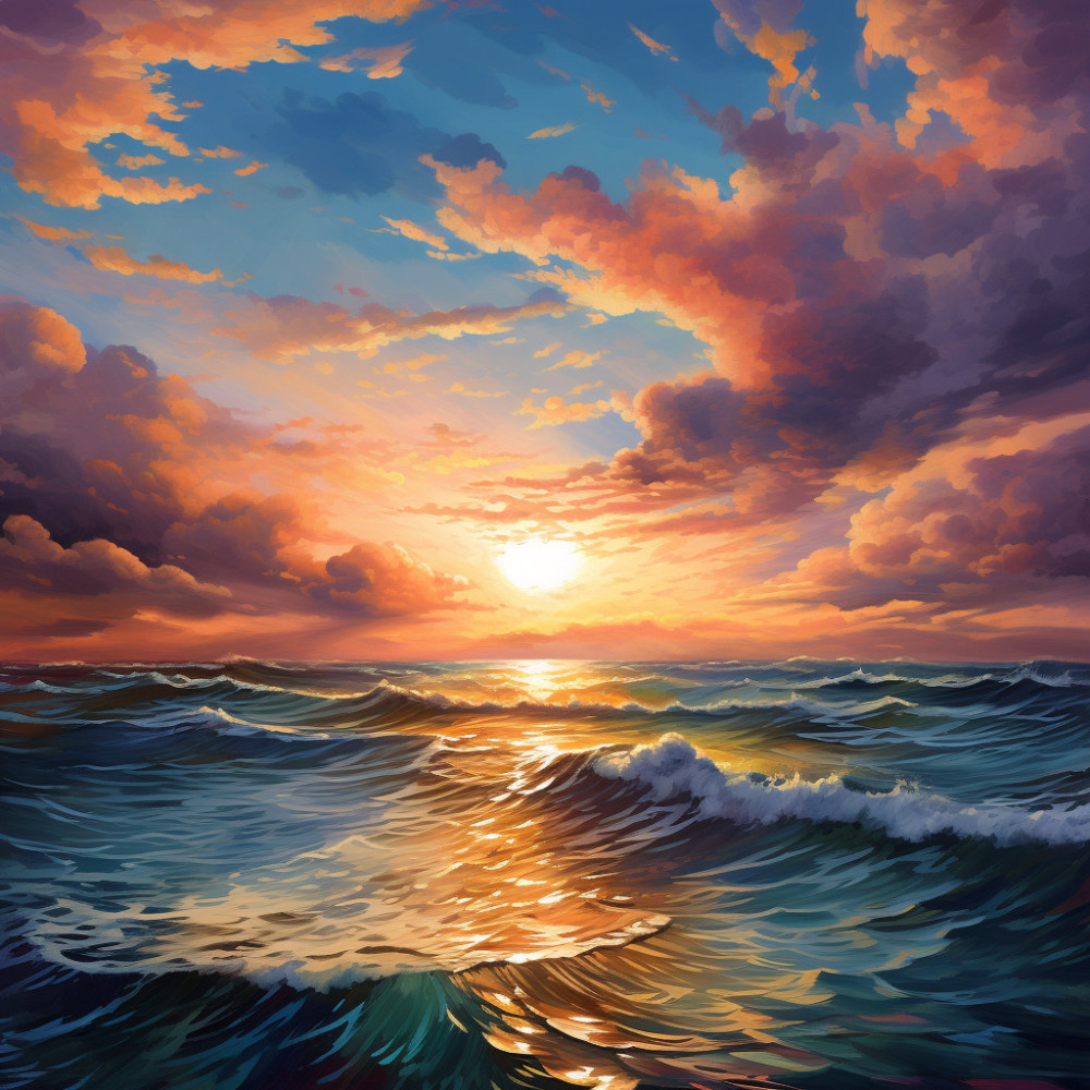 Night's Sleepy Cadence by the Sea