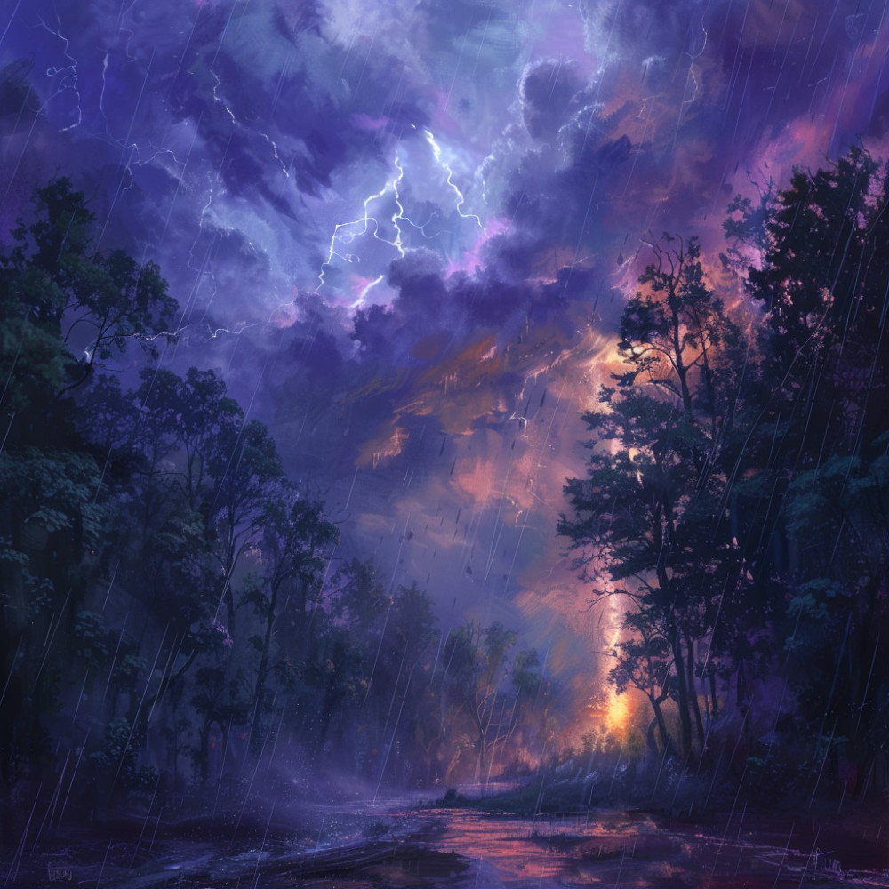 Peace in the Rain's Gentle Flow