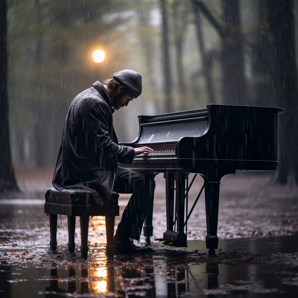 Composiciones De Mascotas Con Gotas De Lluvia