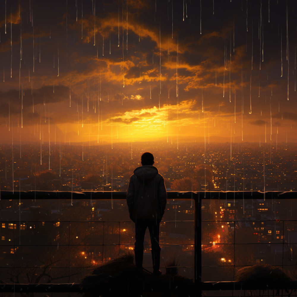Toque Reconfortante De La Lluvia Para El Bienestar