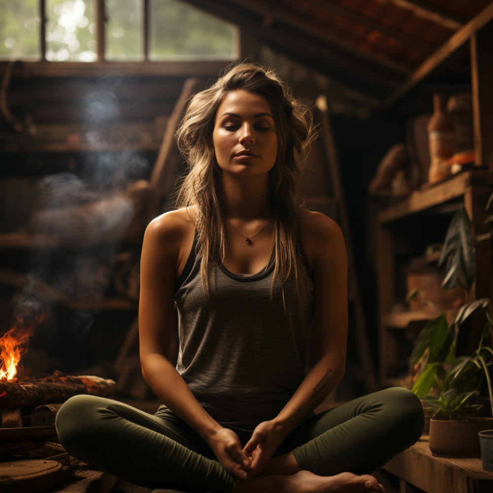 Ambiente De Chimenea En El Spa