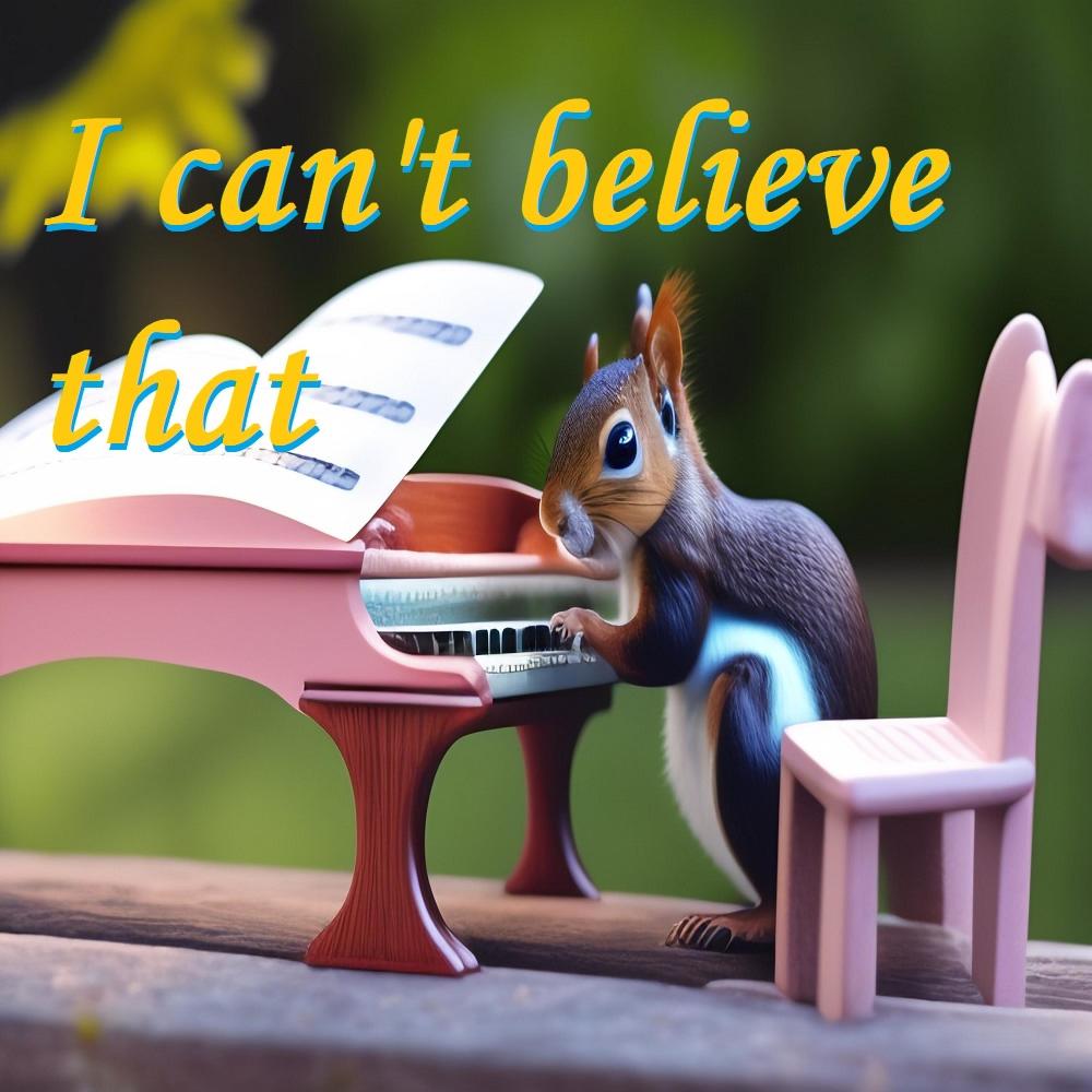 I can't believe that
