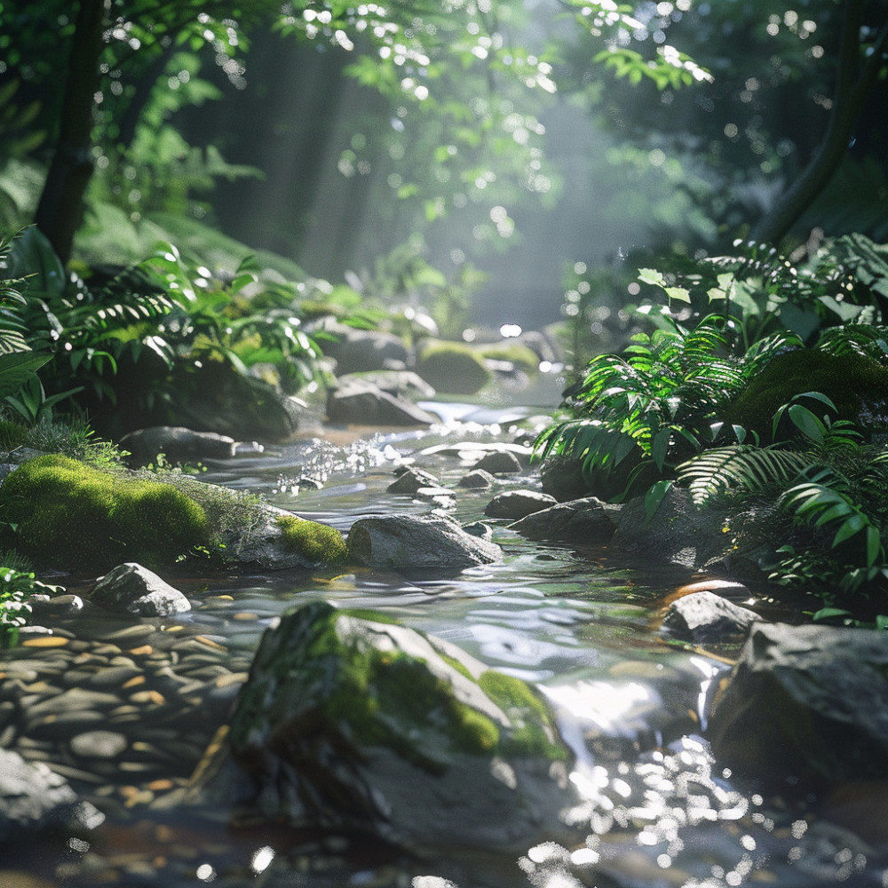 Soft River for Meditative Tranquility