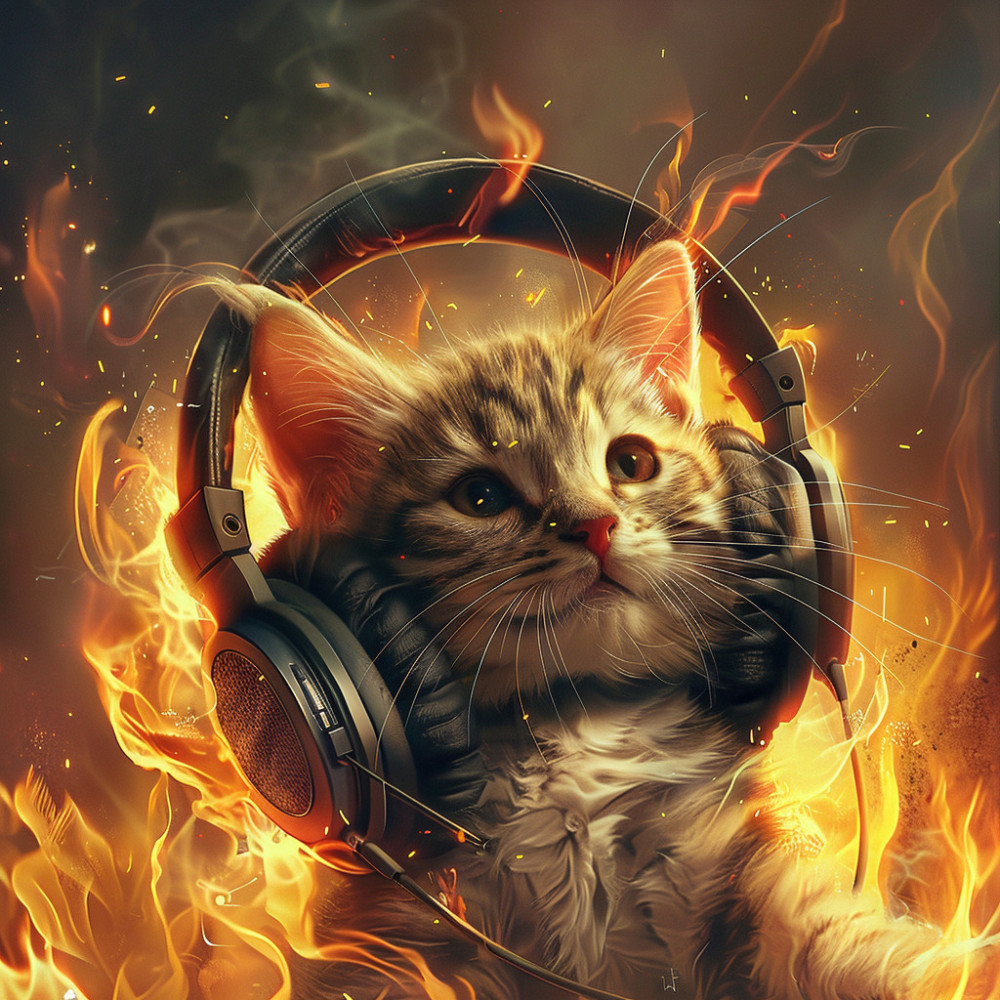 Fire Cozy Cats Sleep