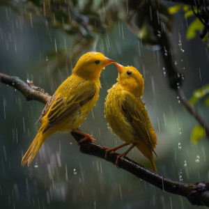 อัลบัม Serene Binaural Rain and Birds in Nature Soundscape ศิลปิน Healing Frequency Music Zone