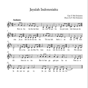 ดาวน์โหลดและฟังเพลง Jayalah Indonesiaku พร้อมเนื้อเพลงจาก Yohanes Mei Setiyanta