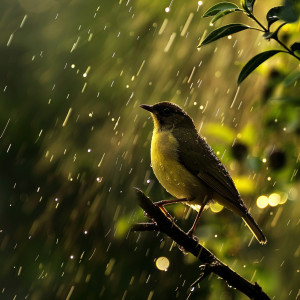 Soft Dinner Music的專輯Binaural Rain Lullabies: Gentle Nature and Bird Sounds for Baby Sleep