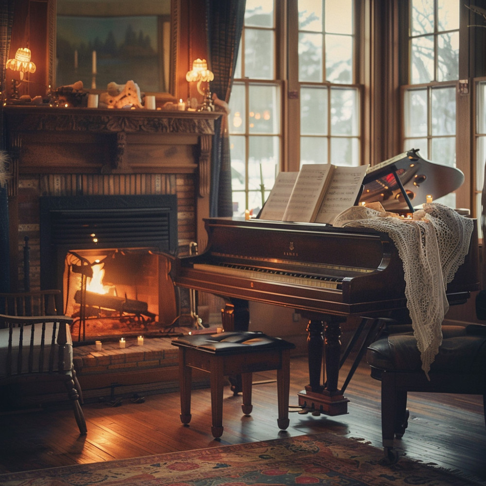 Armonía Tranquila De Enfoque De Piano
