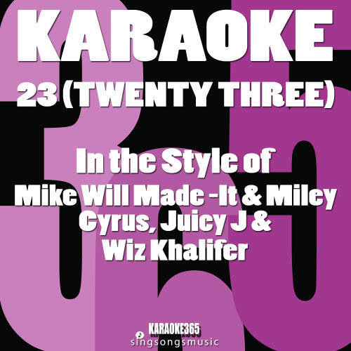 23 (Twenty Three) [In the Style of Mike Will Made-It, Miley Cyrus, Juicy J & Wiz Khalifa] [Karaoke Version]