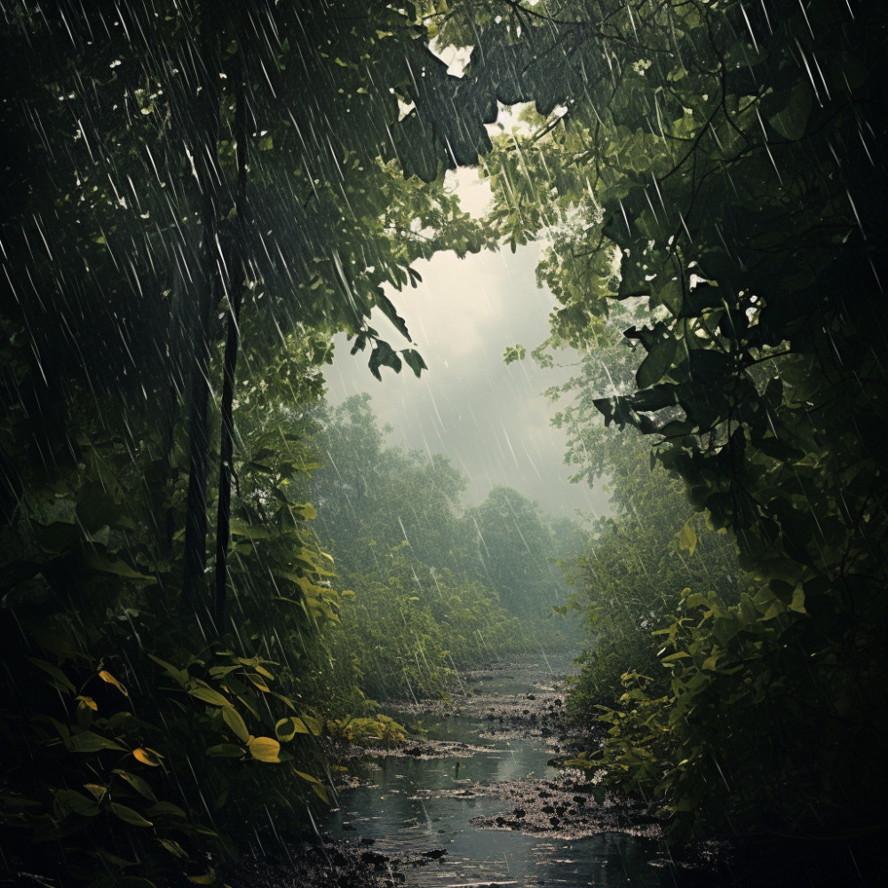 Raindrops' Nature Calm Serenade