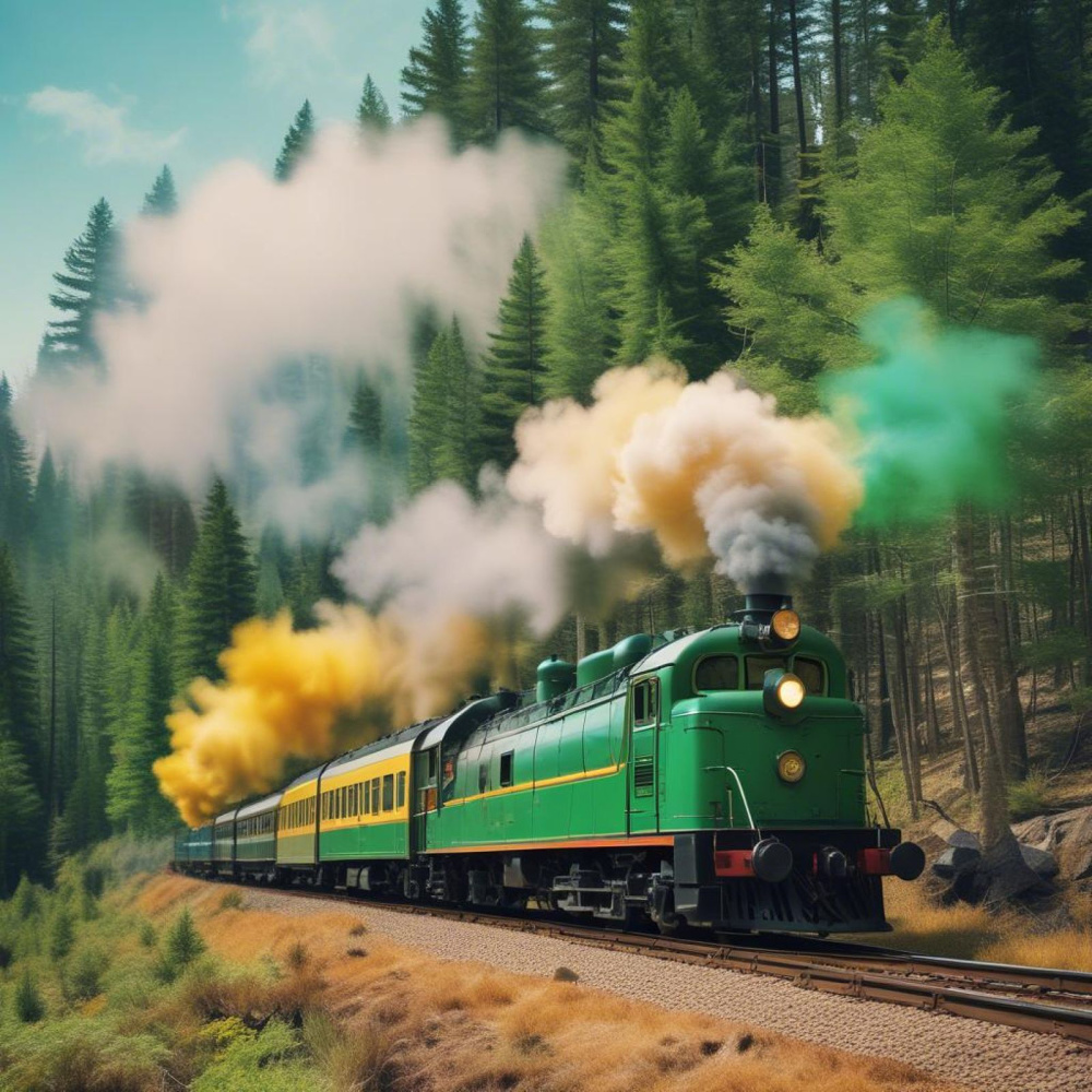 Kereta Uap Di Hutan