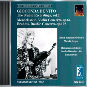 Album De Vito, Gioconda: Studio Recordings, Vol. 2 (1951-1952) from Gioconda De Vito