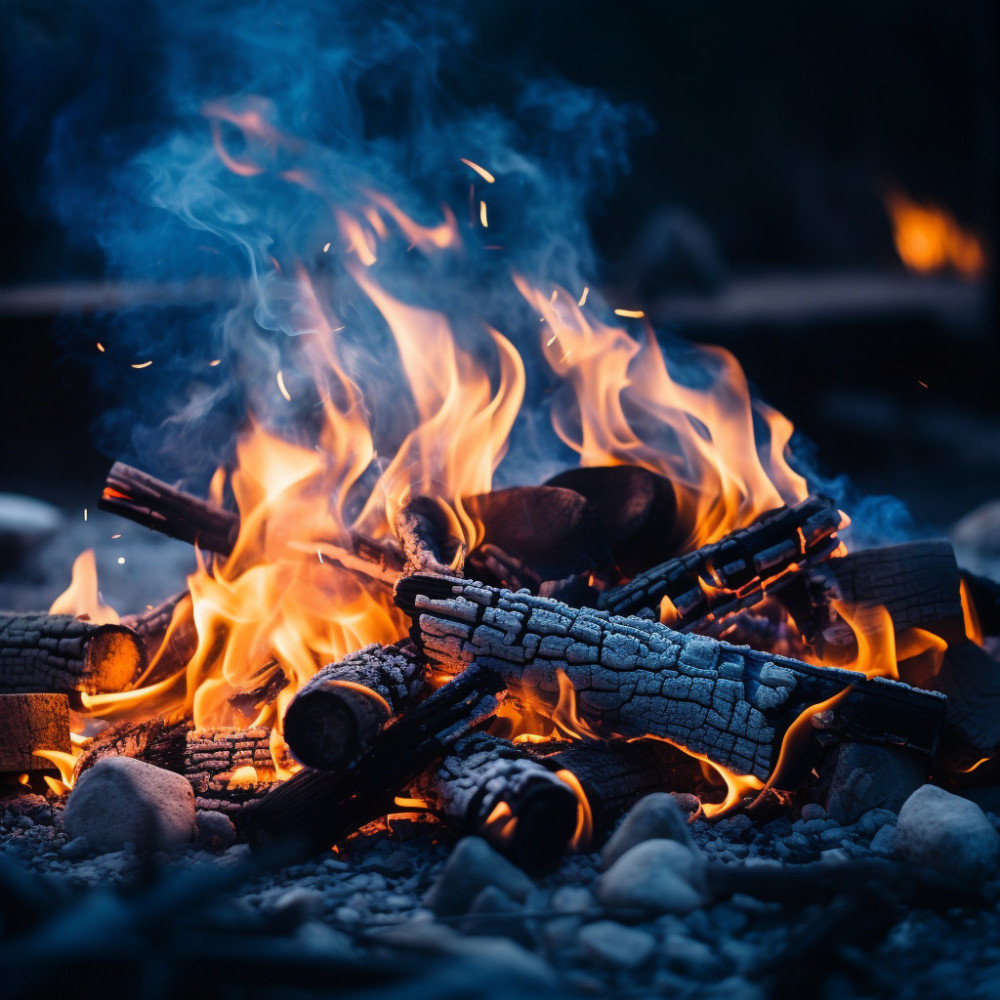 Bonfire's Endless Peace: Natural Flames