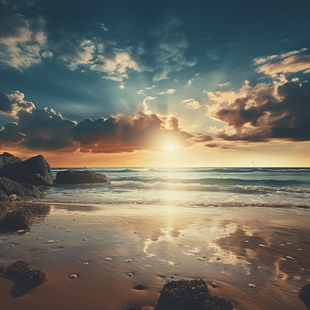 Peaceful Waves in Ocean's Hush