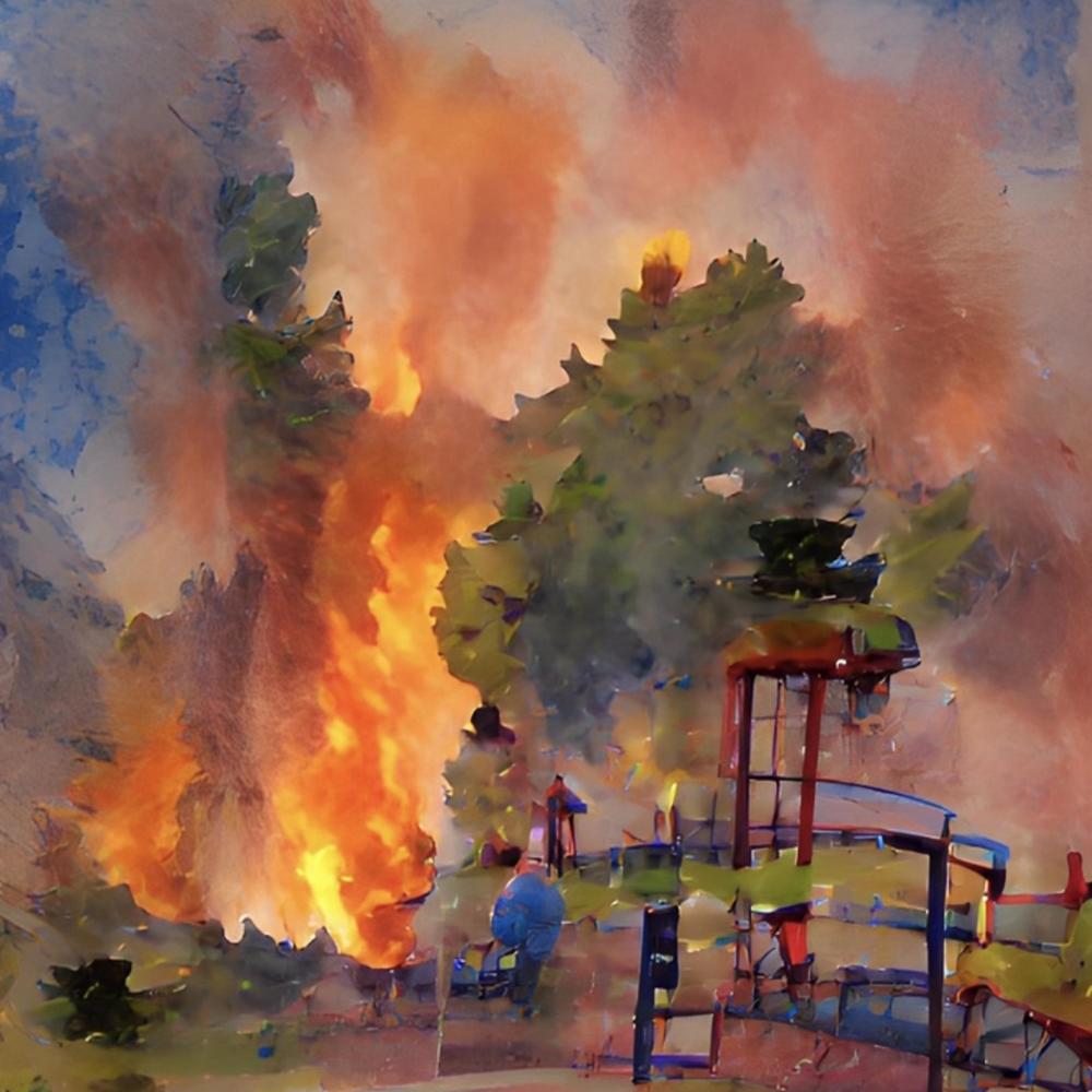 as their world burned around us