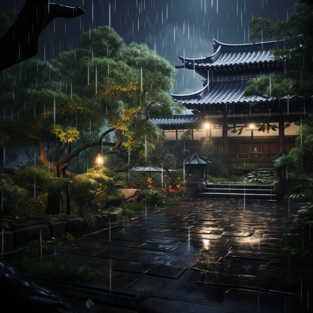 Zen Droplets in the Rain